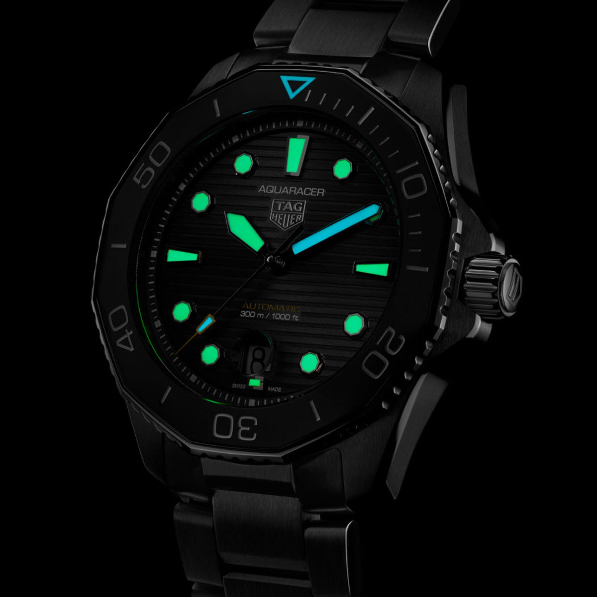 TAG Heuer Aquaracer Professional 300 43mm Watch, Black Dial