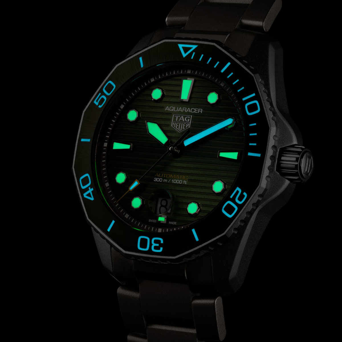 TAG Heuer Aquaracer Professional 300 43mm Automatic Watch, Green Dial