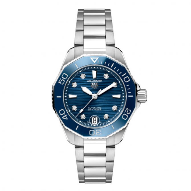 TAG Heuer Aquaracer Professional 300 36mm Automatic Watch, Blue and Silver Dial