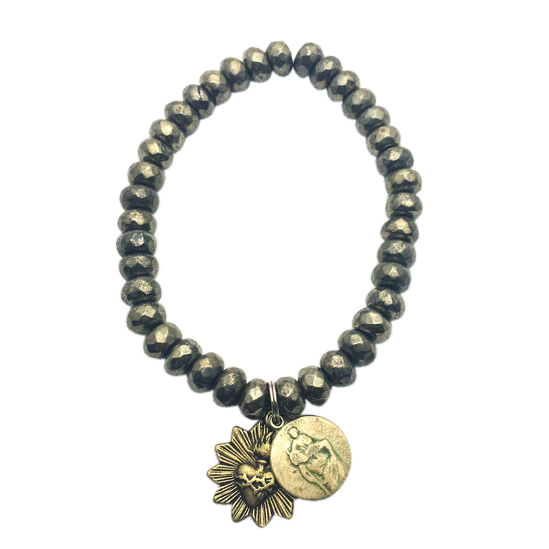 Pyrite Rondelle Bracelet