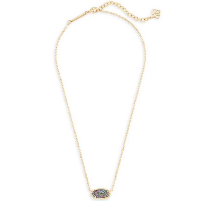 Kendra Scott Elisa Gold Pendant Necklace in Gold Tone Filigree