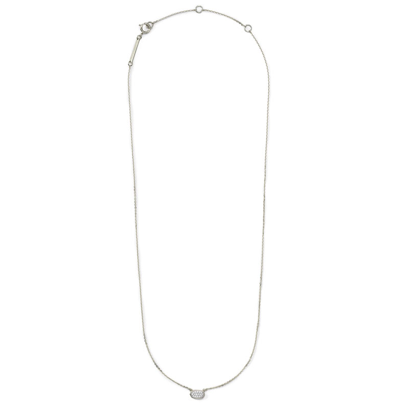 Kendra Scott Marisa Pendant Necklace in White Diamond and 14k White Gold