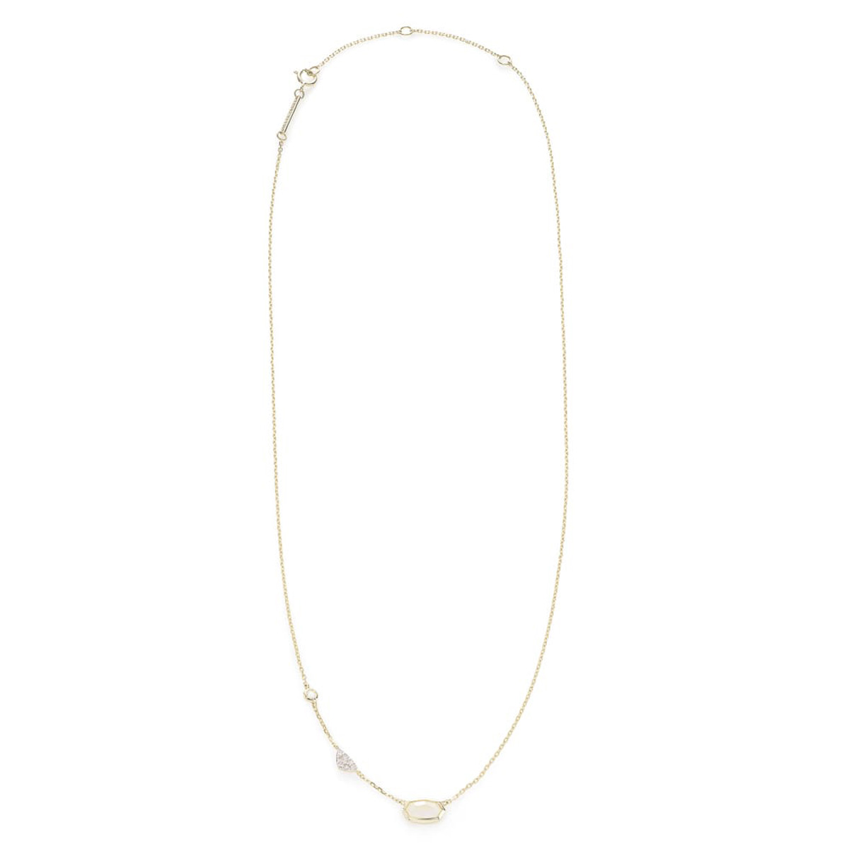 Kendra Scott Aryn Pendant Necklace in Rainbow Moonstone and 14k Yellow Gold