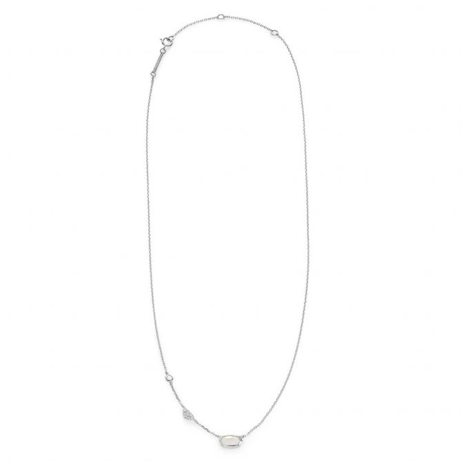 Kendra Scott Aryn Pendant Necklace in Rainbow Moonstone and 14k White Gold 4217716541 Borsheims