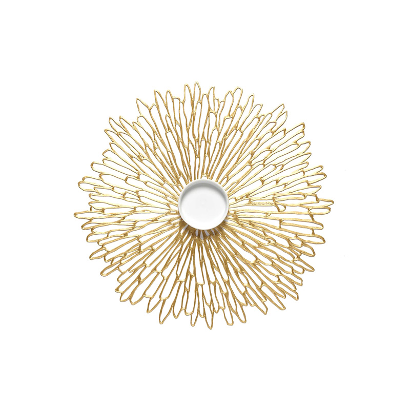 Chilewich Bloom Round Placemat, Gilded