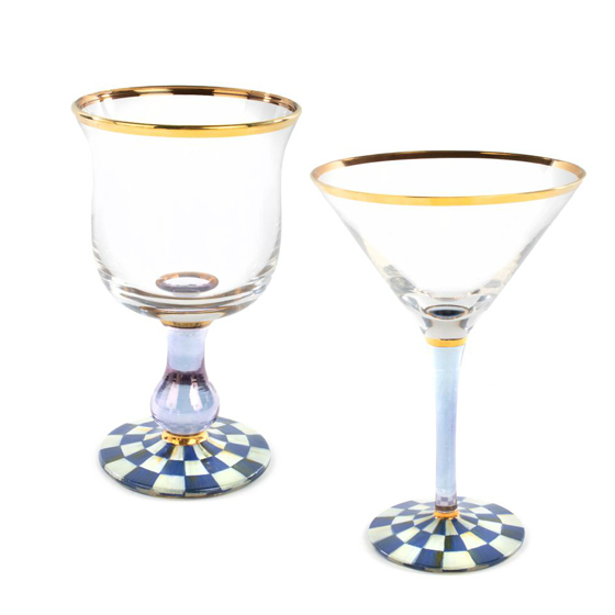 MacKenzie-Childs Royal Check Glassware