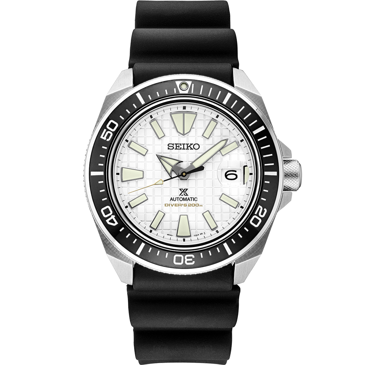 Seiko Prospex 43mm Watch, White Grid Dial