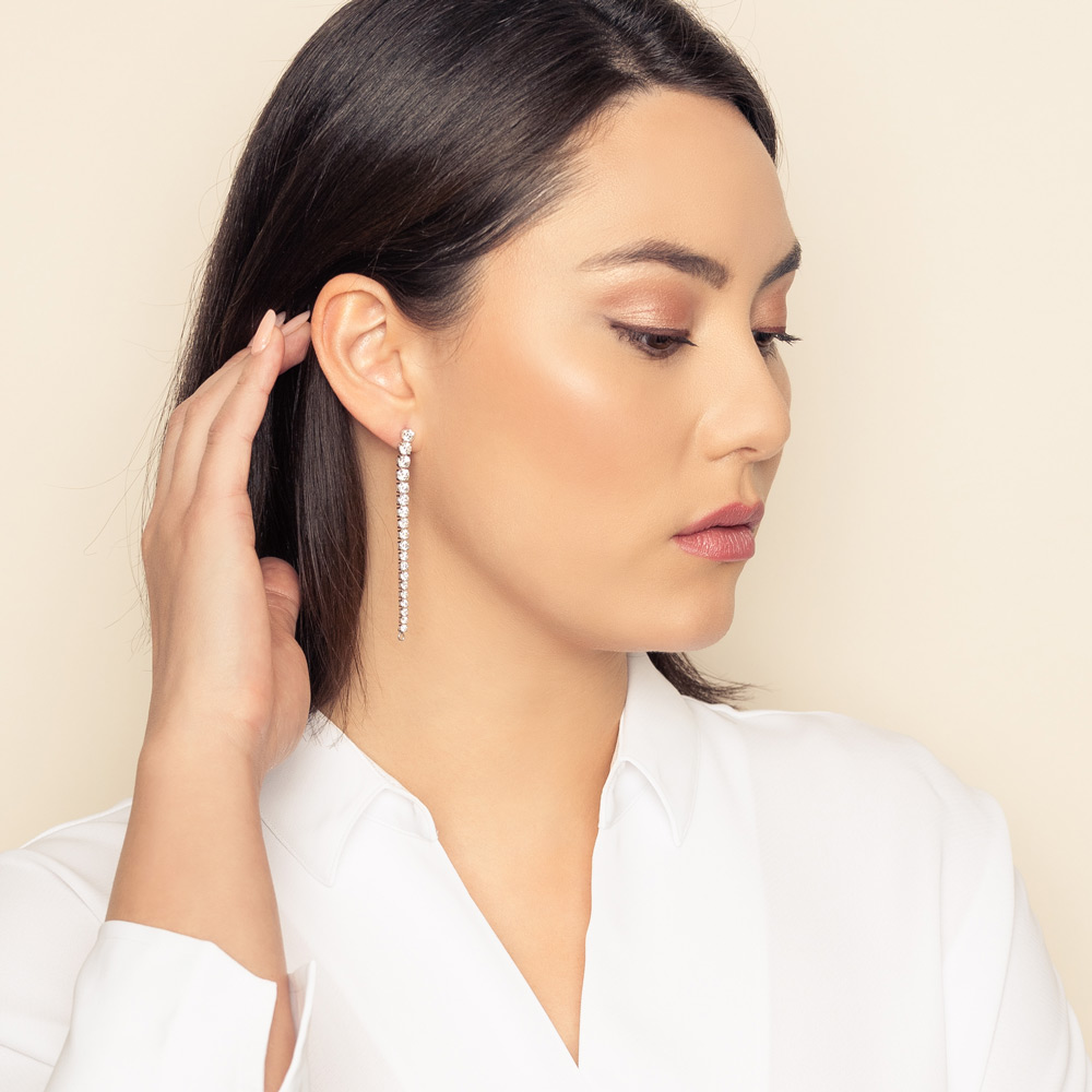 Roberto Coin Cento Diamond Convertible Drop Earrings in White Gold