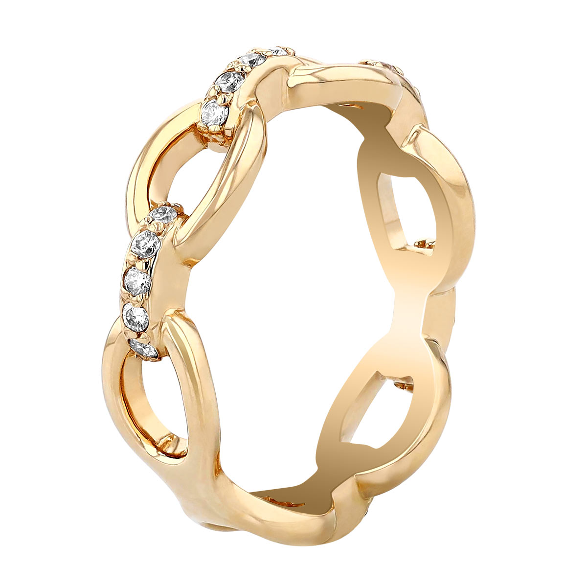 Diamond Yellow & White Gold Two Tone Link Band