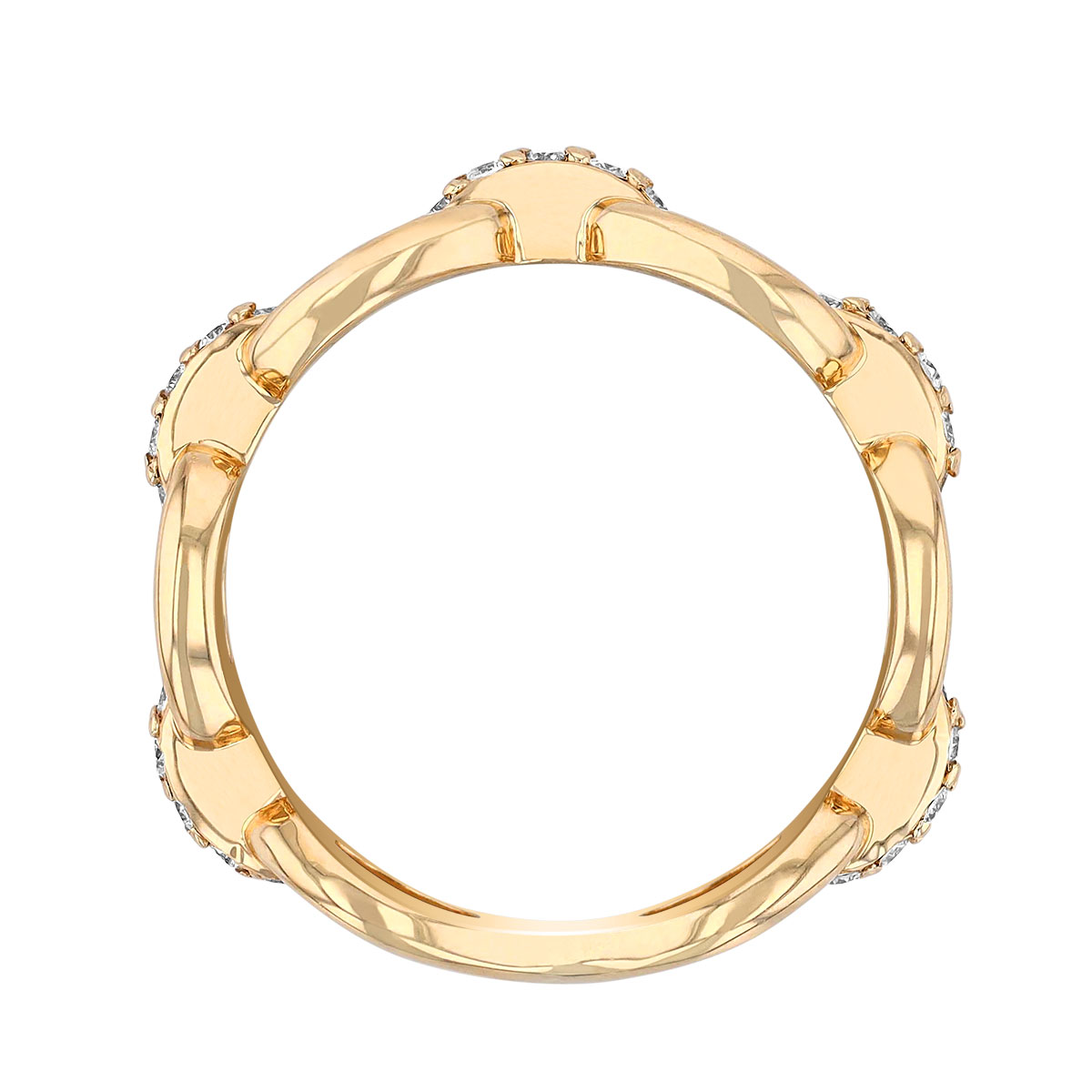 Diamond Yellow & White Gold Two Tone Link Band