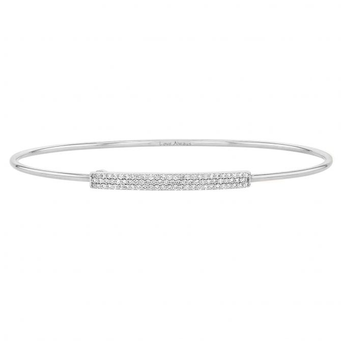 Phillips House Wire Affair Diamond Strap Bracelet in White Gold