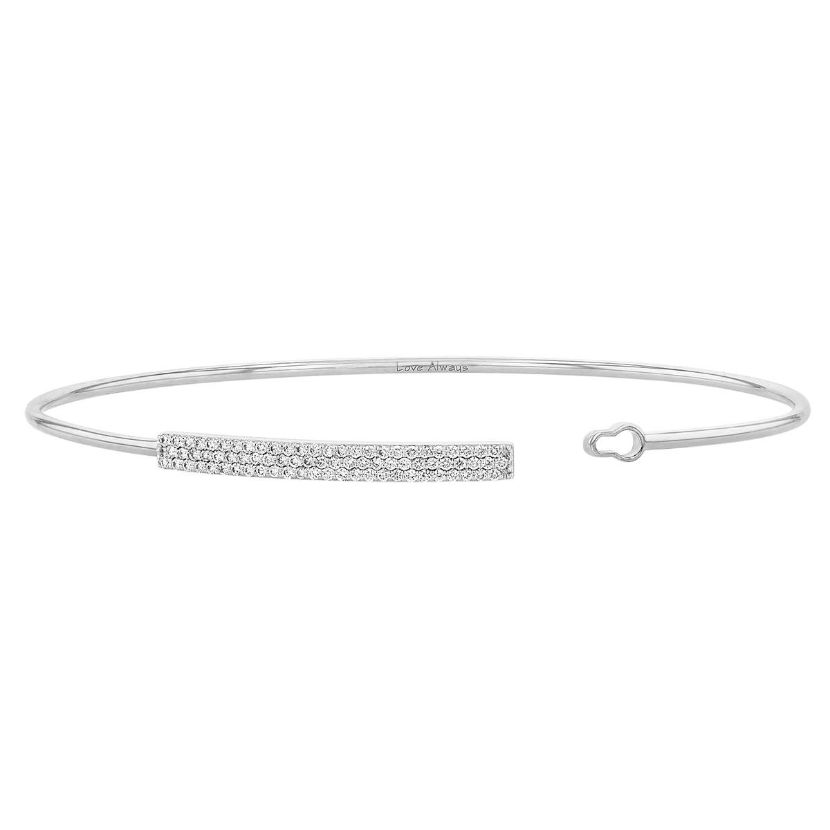 Phillips House Wire Affair Diamond Strap Bracelet in White Gold
