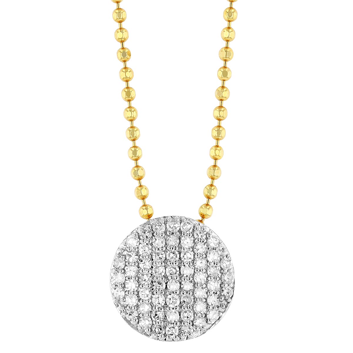 Phillips House 14K White & Yellow Gold Affair Diamond Mini Circle Pendant