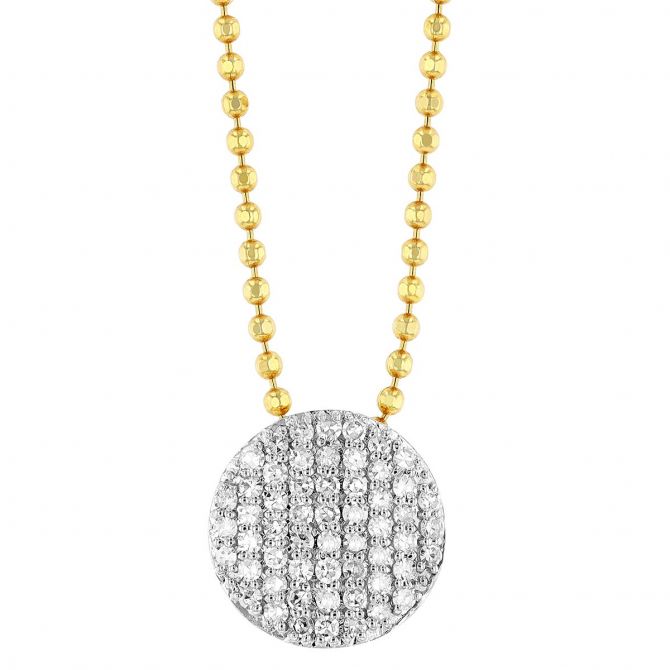 Phillips House 14K White & Yellow Gold Affair Diamond Mini Circle Pendant