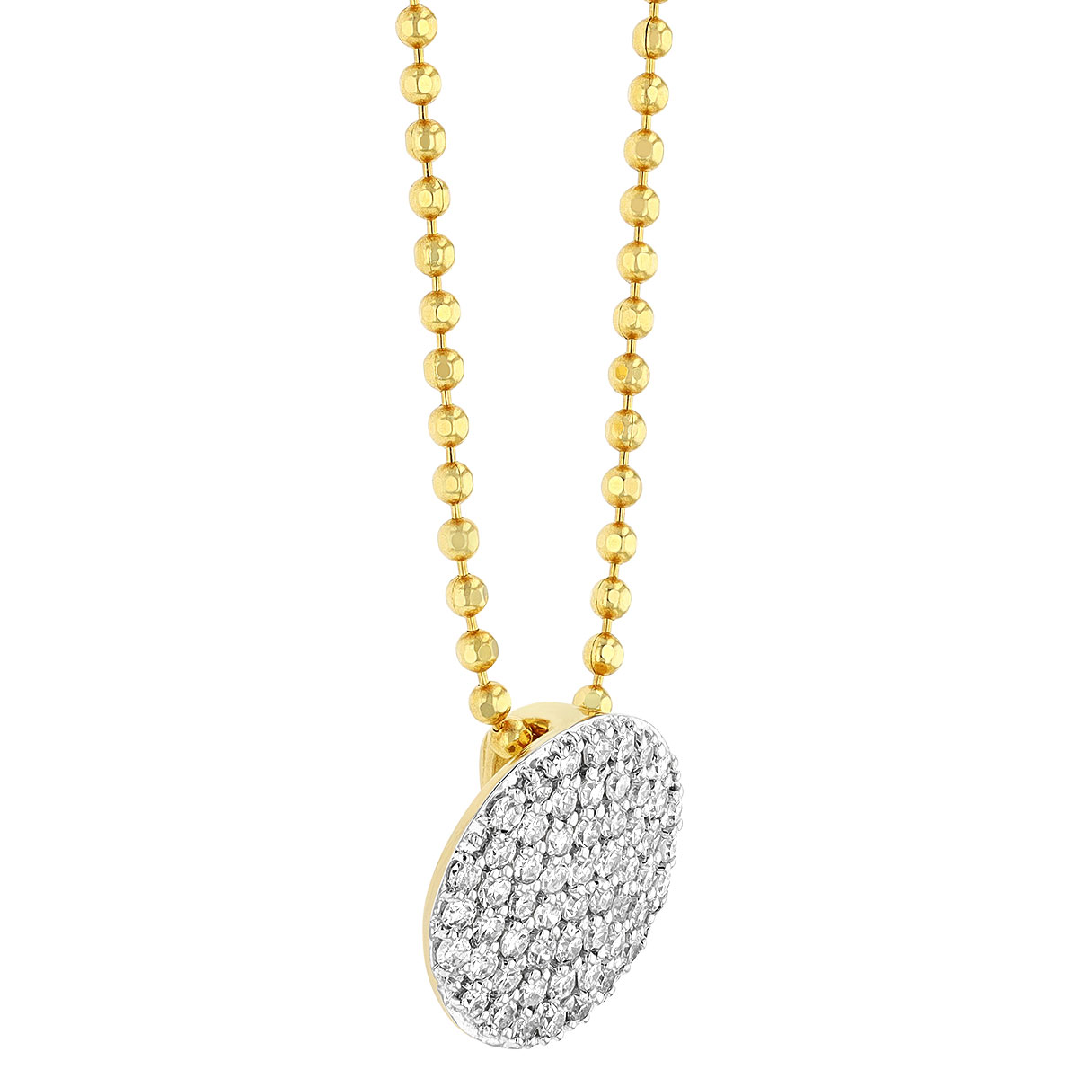 Phillips House 14K White & Yellow Gold Affair Diamond Mini Circle Pendant