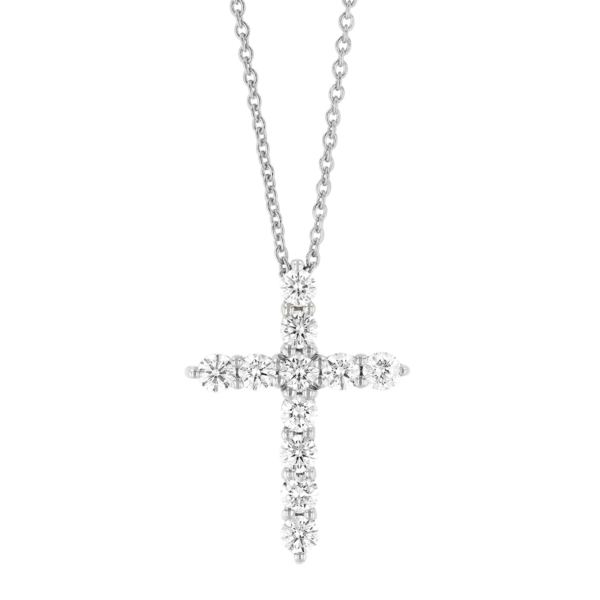 Roberto Coin White Gold & Diamond Cross Necklace, 0.45 cttw, 18