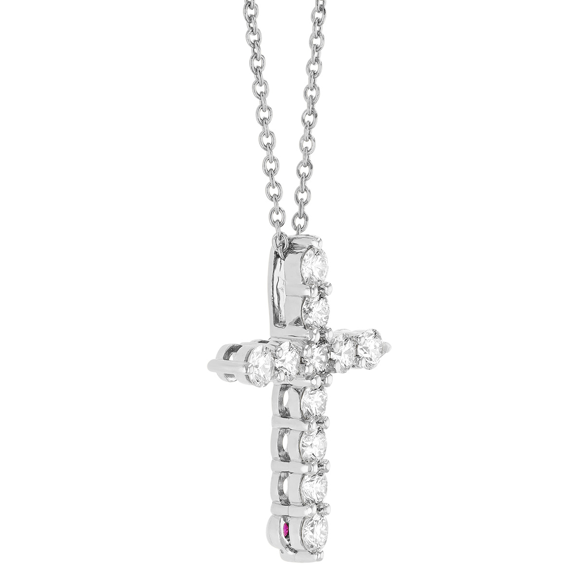 Roberto Coin White Gold & Diamond Cross Necklace, 0.45 cttw, 18