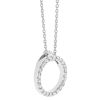 Roberto Coin Tiny Treasures Circle Pendant with Diamonds in 18K Gold, 18", 0.09 cttw