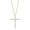 Roberto Coin Tiny Treasures Diamond Cross Pendant in 18K Gold, 18", 0.10 cttw