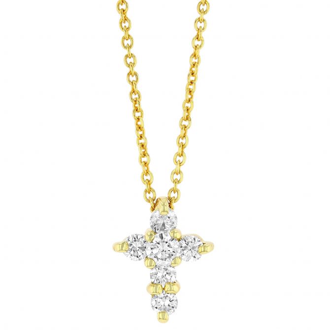 Roberto Coin Domino Diamond Crossover Necklace – Thomas Markle Jewelers