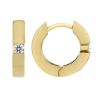 Yellow Gold & Diamond Huggie Earrings