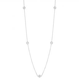 Image for Roberto Coin Diamonds By The Inch 5 Station Necklace in White Gold 18", 0.23cttw