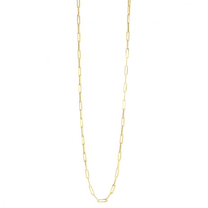 Roberto Coin Yellow Gold Paperclip Chain Necklace, 34"
