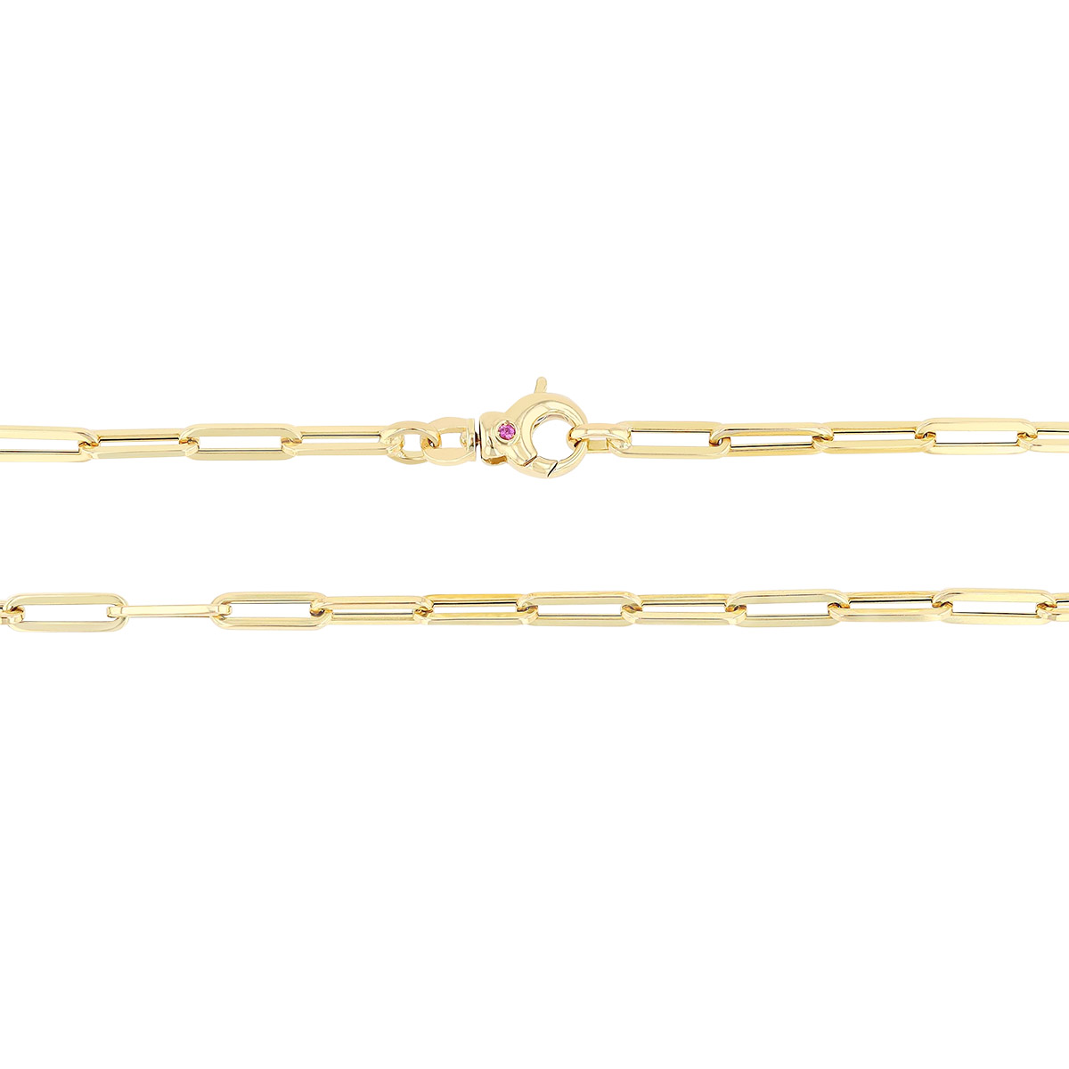 Roberto Coin Yellow Gold Paperclip Chain Necklace, 34