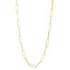 Yellow Gold Large Paperclip Link Chain, 18"