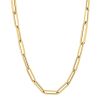 Roberto Coin Yellow Gold Alternating Paperclip Link Chain Necklace, 17"