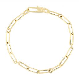 Image for Roberto Coin Yellow Gold Paperclip Chain Bracelet, 7"