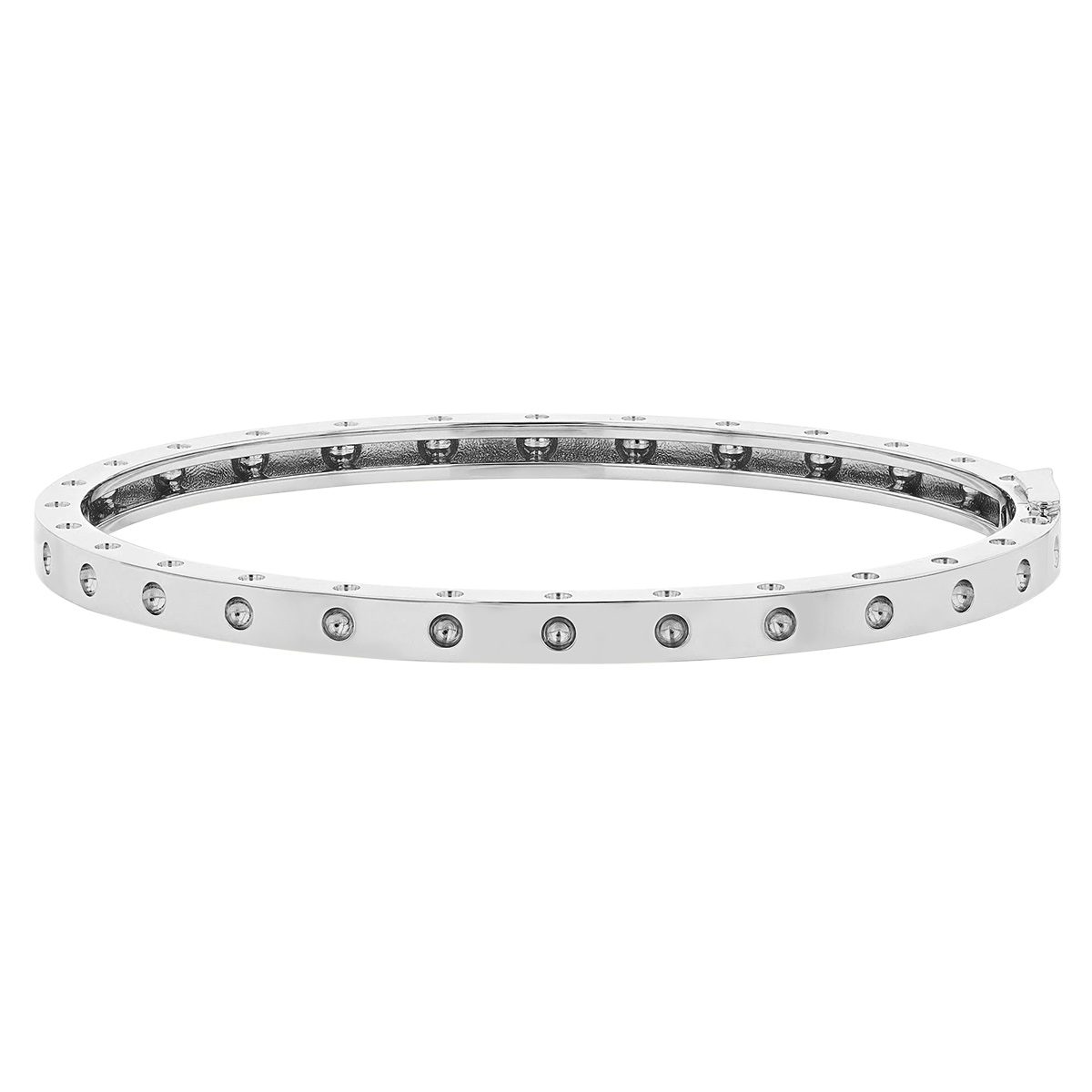 Roberto Coin 18K White Gold Symphony Hinged Bangle