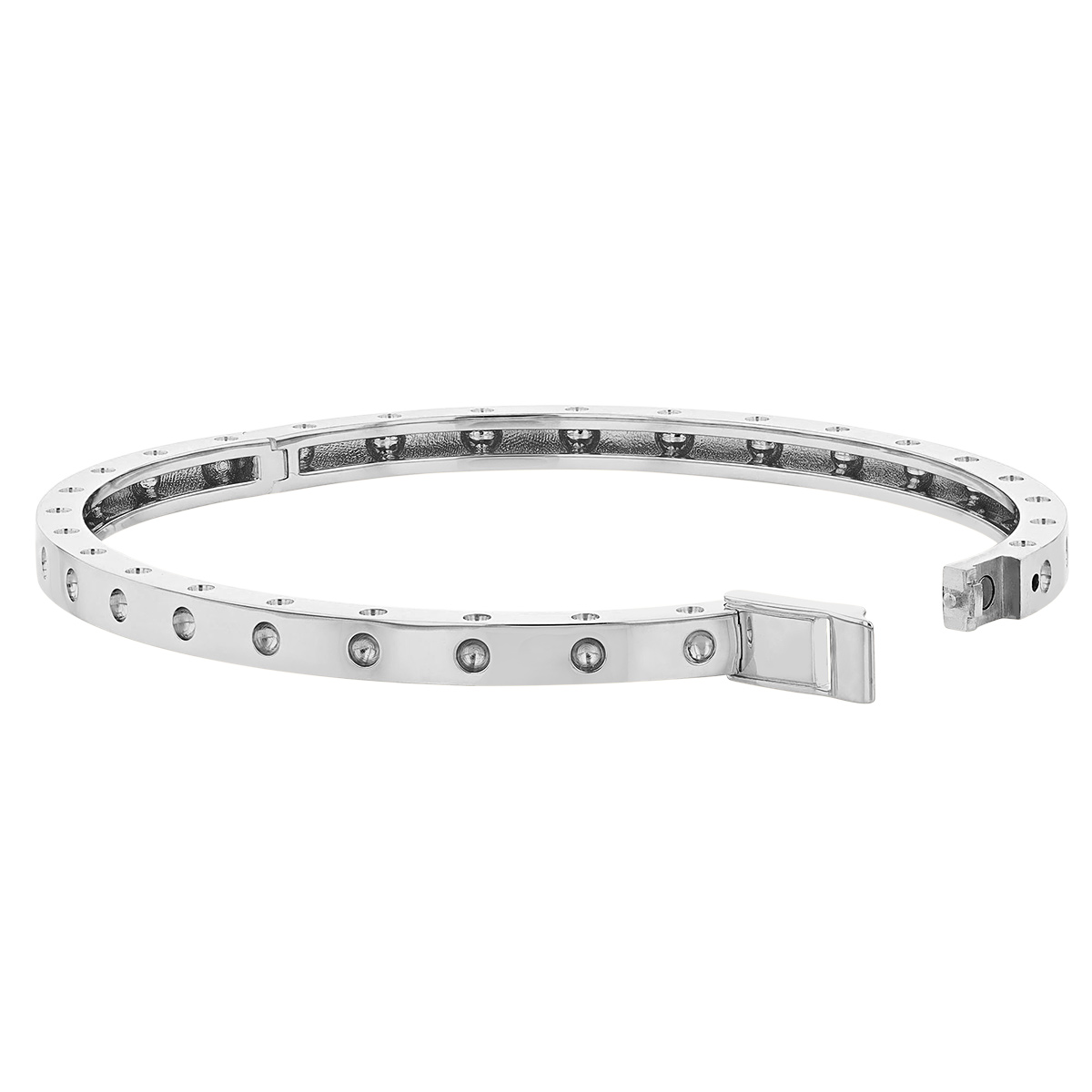 Roberto Coin 18K White Gold Symphony Hinged Bangle