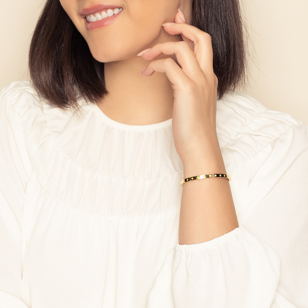 Roberto Coin 18K Yellow Gold Symphony Hinged Bangle Bracelet