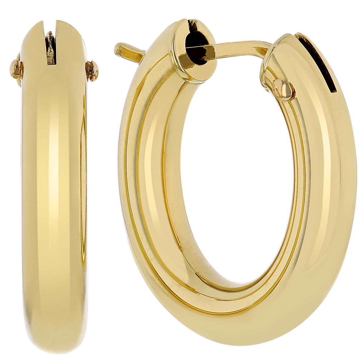 Roberto coin hotsell oval hoop earrings