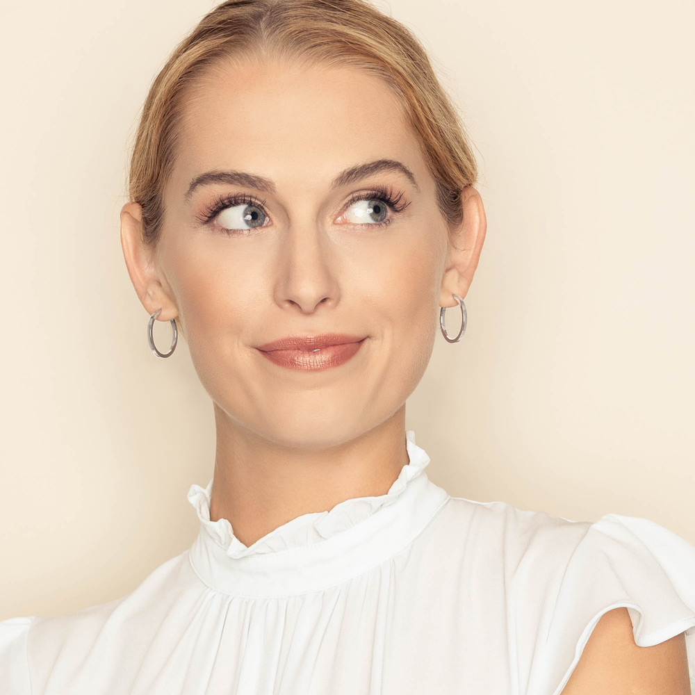 Ellis 14K Gold Square Edge Snap-down Hoop Earrings