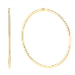 Image for Yellow Gold Endless Hoop Earrings, 60 mm