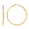 Roberto Coin Oro Classic 18K Gold Beaded Extra Large Hoop Earrings