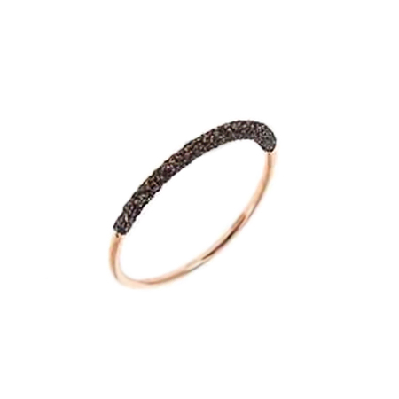 Pesavento Rose Tone Sterling Silver Dark Brown Dust Ring