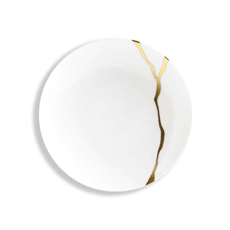 Bernardaud Kintsugi Sarkis Coupe Bread and Butter