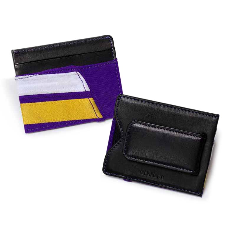 Tokens & Icons Minnesota Vikings Game Used Uniform Money Clip Wallet
