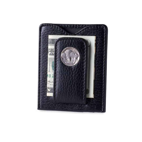 Tokens & Icons Buffalo Nickel Money Clip Wallet, Black