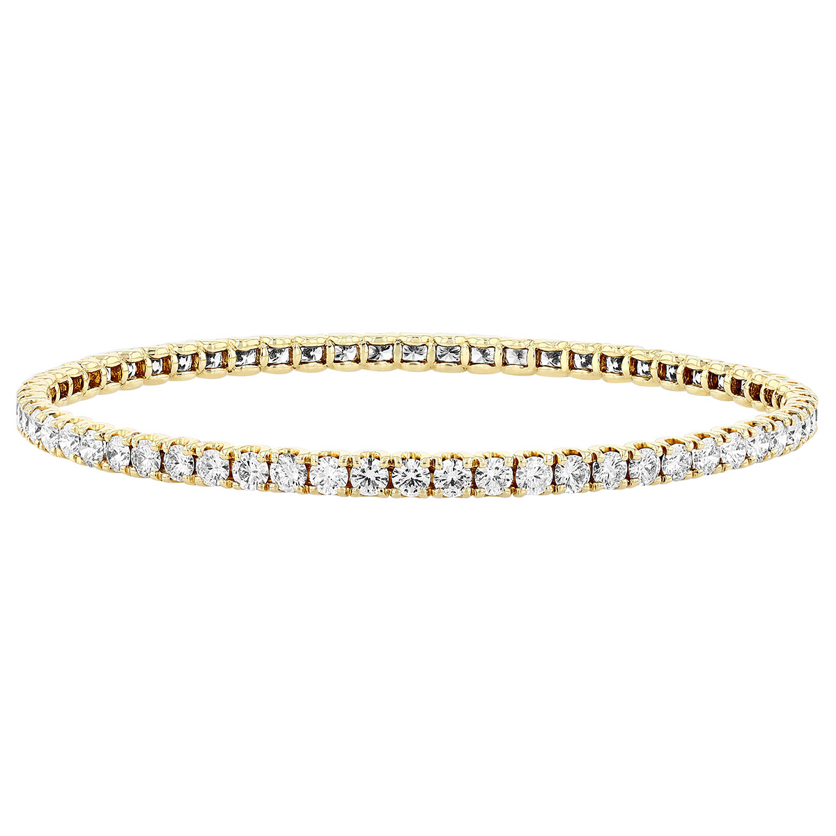 Roberto Coin Diamond Eternity Bangle Bracelet in Yellow Gold