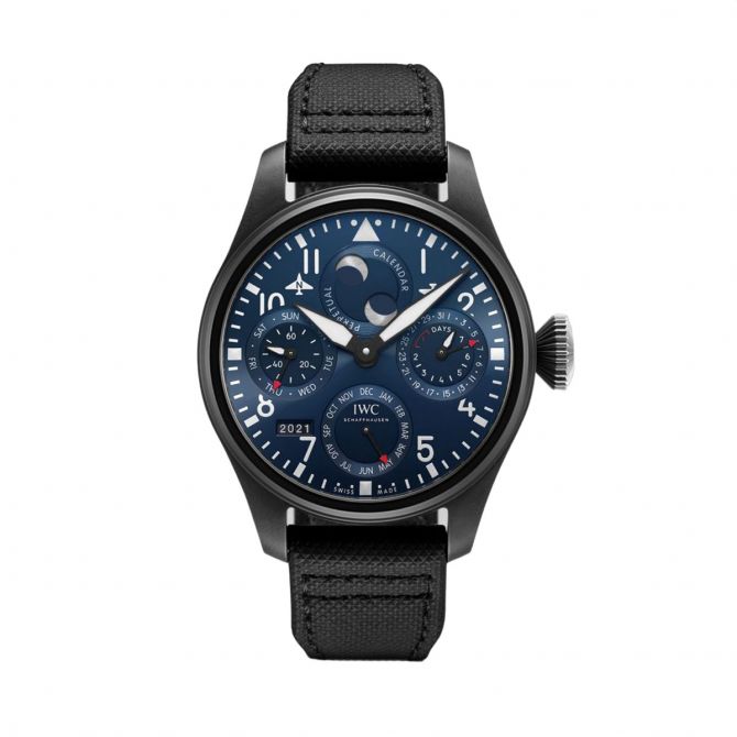 IWC Schaffhausen Big Pilot's Perpetual Calendar Rodeo Drive Edition 46.5mm Watch, Blue Dial