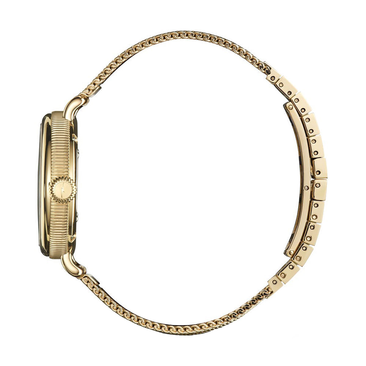 Shinola Birdy 34mm Gold Tone Mesh Women's Watch, Rose Gold Dial