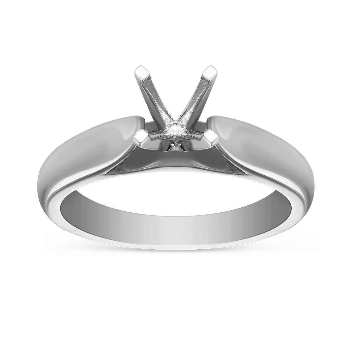 Platinum Cathedral Solitaire Engagement Ring Setting