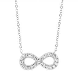 Diamond Infinity Necklace in White Gold