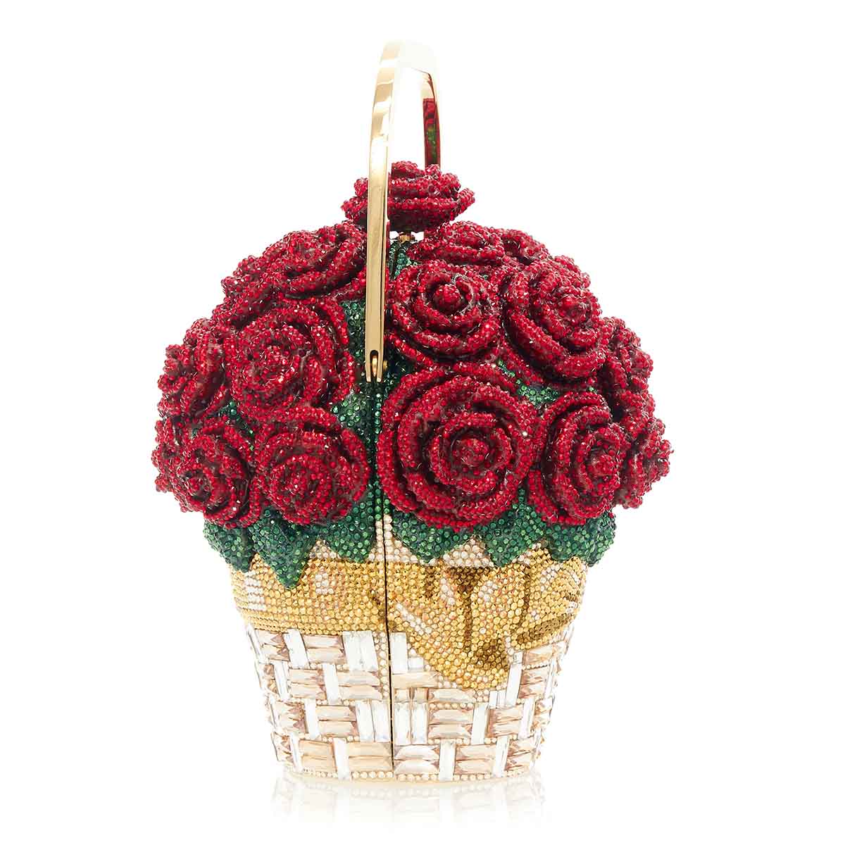 Judith Leiber Basket of Roses Top Handle Clutch