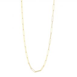 Image for Yellow Gold Small Paperclip Link Chain, 18"