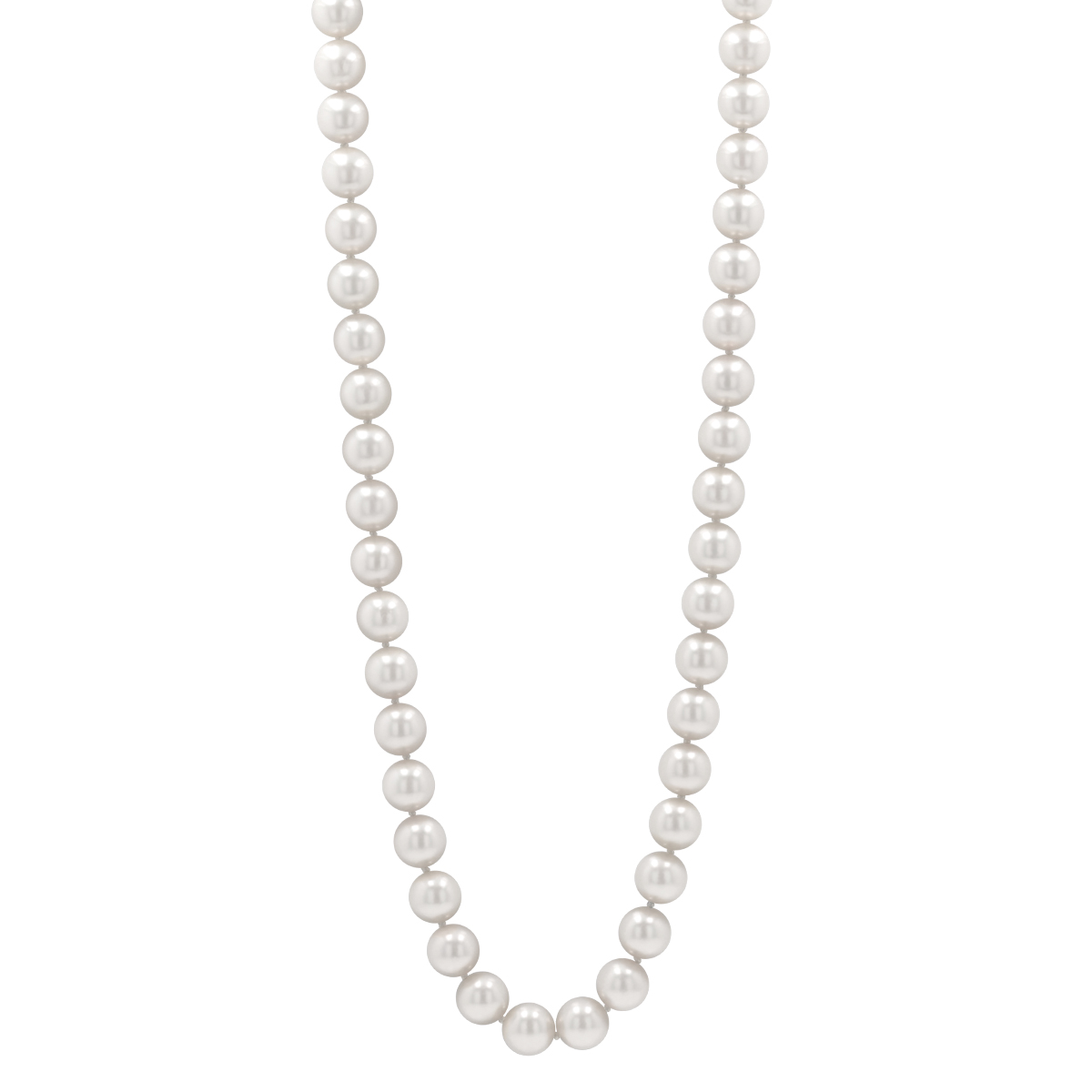 TARA Pearls Akoya Cultured Pearl Strand, 8x8.5mm in White Gold, 18